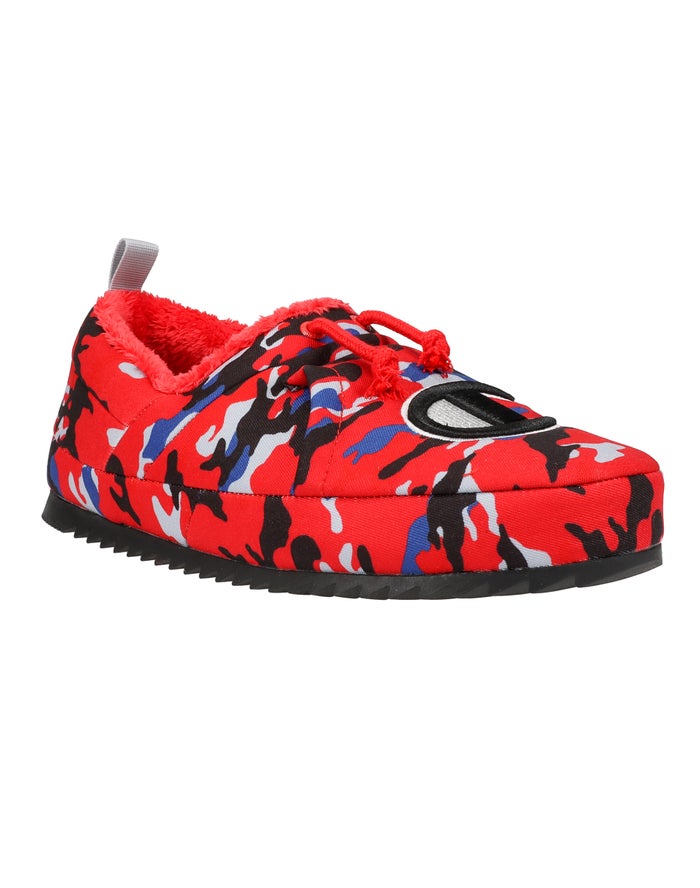 Champion Mens Slippers NZ - University Camo Red/Black ( 3926-AKUBS )